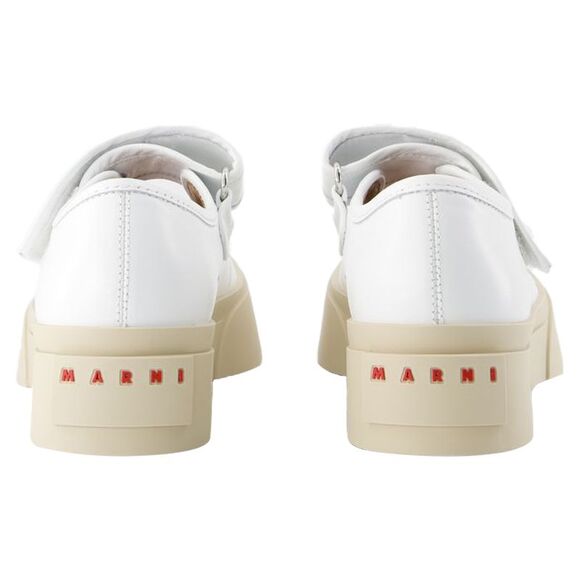 Mary Jane Sneakers - Marni - Leather - White - Picture 3 of 4